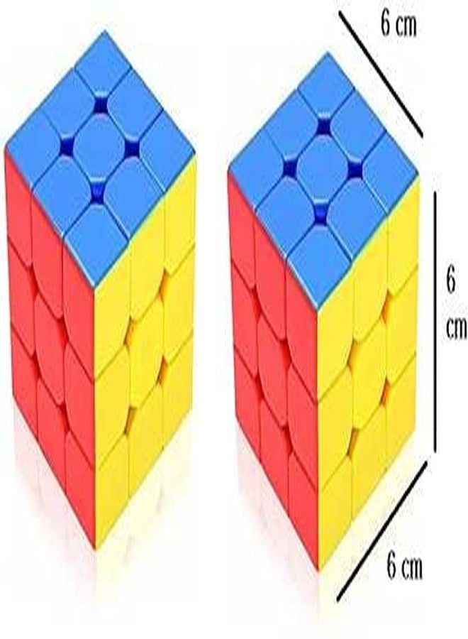 KITMEER Combo Set Of 2 Rubix Cube 3X3 Rubic Cube High Speed Stickerless Magic Puzzle Rubick Cube Brainstorming Game Toy (2 Pieces) - Image 2